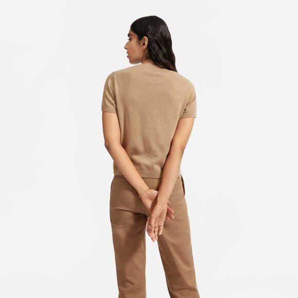 NEW Everlane Cashmere Tee Camel Size L! RARE! - Picture 5 of 9